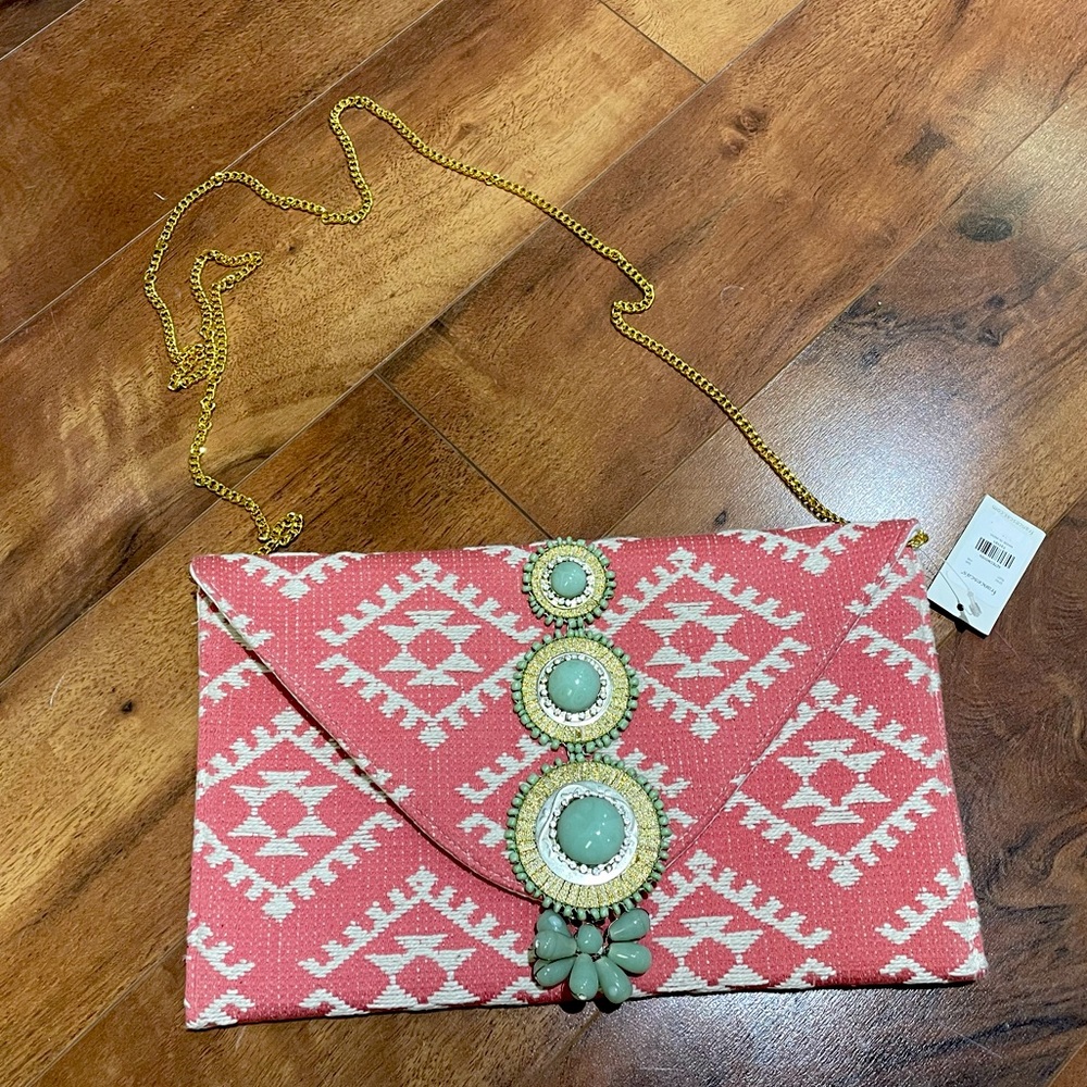 Francesca’s Aztec envelope clutch